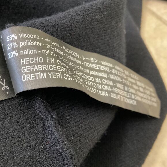 Zara Knit midi Dress Fit & Flair ruffle hem women’s size M Black gold buttons - Picture 13 of 13